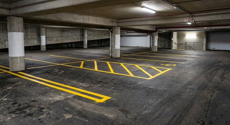 Parking Garage Striping in Savannah, GA